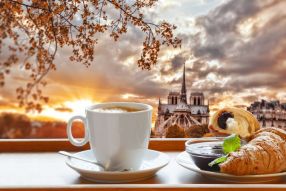 Фотообои Чашка кофе на рассвете
