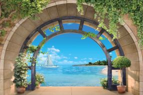Фреска Красивая арка у моря