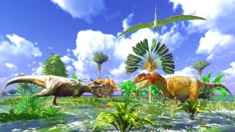 Фреска Мир динозавров