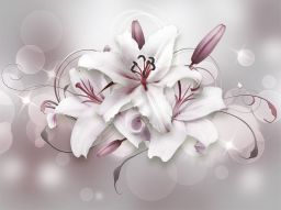 Фреска 3D Три прекрасных лилии
