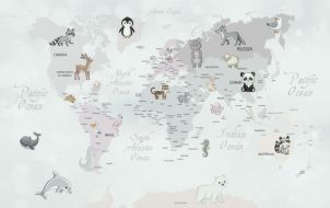 Фреска Карта с животными