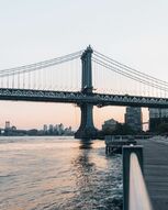 Фреска Набережная и мост в Нью Йорке