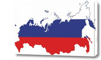 Картина карта россии триколор