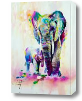 Картина Красочные слоны