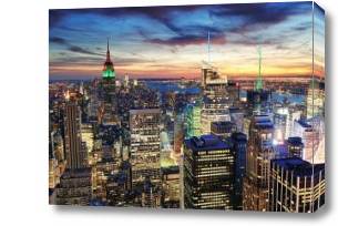 Картина Нью-Йорк после заката